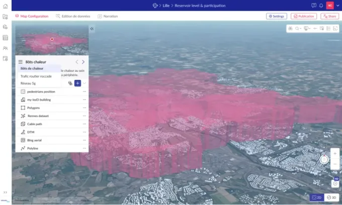 Interface SCE Web — plateforme cartographique (2026)
